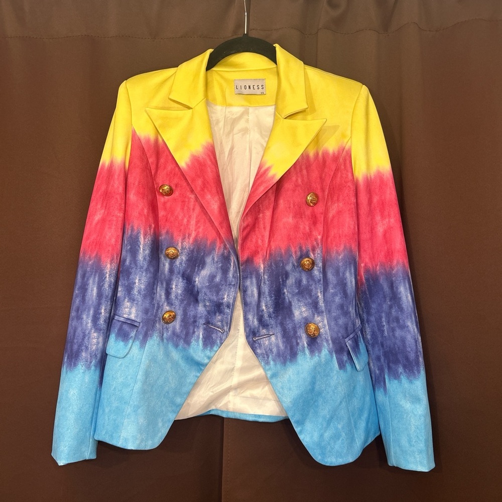 Rainbow lioness blazer